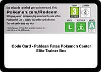 Code Card - Paldean Fates Pokemon Center Elite Trainer Box