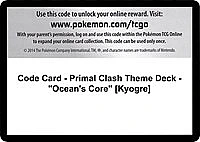 Code Card - Primal Clash Theme Deck - "Ocean's Core" [Kyogre]