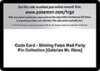 Code Card - Shining Fates Mad Party Pin Collection [Galarian Mr. Rime]