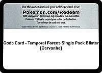 Code Card - Temporal Forces Single Pack Blister [Carvanha]