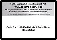 Code Card - Unified Minds 3 Pack Blister [Stakataka]