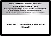 Code Card - Unified Minds 3 Pack Blister [Vikavolt]