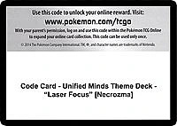 Code Card - Unified Minds Theme Deck - "Laser Focus" [Necrozma]