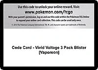 Code Card - Vivid Voltage 3 Pack Blister [Vaporeon]